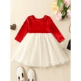 thumbnail image 2 of Suealasg Little Girls Spring Fall Princess Dress Clothes 1T 2T 3T 4T 5T 6T 7T Kids Girls Velvet Long Sleeve Tulle A-line Dress Autumn Party Dress Clothing for Children Girls, 2 of 9