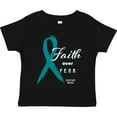 thumbnail image 3 of Inktastic Faith over Fear Ovarian Cancer Awareness with Teal Ribbon Boys or Girls Toddler T-Shirt, 3 of 5