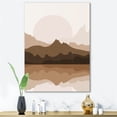 thumbnail image 2 of Designart ' Minimalist Brown Terracotta Landscape ' Modern Canvas Wall Art Print, 2 of 4