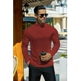 thumbnail image 2 of Oudiya Men's Mock Long Sleeve Turtleneck Lightweight Undershirt Thermal Sweater Tops, S-3XL, 2 of 6