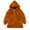 Orange, variant on Girls Fleece Hooded Coats Winter Padded Fuzzy Warm Jackets Kids Front Zipper Soft Thick Sherpa Windproof Outwear