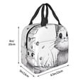 thumbnail image 3 of Easygdp Cute Cat Meadow Sketch Bolsa Térmica Premium - Tela Oxford Impermeable, Gran Capacidad, Bolsillo Frontal, Unisex para Trabajo, Escuela, Actividades al Aire Libre y Picnics, 3 of 8