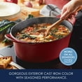 thumbnail image 4 of Rachael Ray NITRO 6.5qt Pre-Seasoned Cast Iron Dutch Oven, Red, 4 of 10