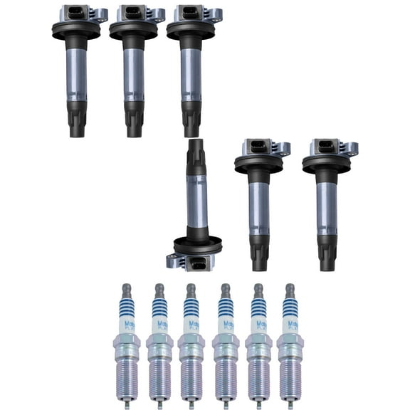 Set of 6 ISA Ignition Coils and 6 Motorcraft Spark Plugs Compatible with 2017-2019 Ford Transit-350 HD 3.7L V6 3726cc 227ci Replacement for DG563 SP520