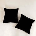thumbnail image 2 of The Art Box Decorative Throw Pillow Covers, Crushed Velvet Square Cushion Cover, Set of 2 Velvet Modern Designs, Soft Cozy Solid Cushion Cover with Hidden Zipper, Black, 20 x 20 in, 2 of 3