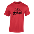 thumbnail image 2 of Respect My Tshirt - Libra Zodiac Sign Graphic T-Shirt, Astrology Symbol Design, Crew Neck, Red, Medium, 2 of 4