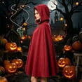 thumbnail image 4 of LEKWK Renaissance Hooded Cloak Women Medieval Velvet Cape Vintage Halloween Costume Woodland Elf Apparel Cosplay Themed Party Fancy Dress, 4 of 9