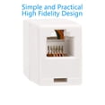 thumbnail image 2 of Uvital RJ11 6P4C Acoplador en línea modular hembra a hembra cable de extensión de teléfono recto acoplador adaptador Jack blanco (paquete de 2), 2 of 5
