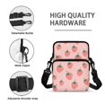 thumbnail image 7 of POLERO Pink Strawberry Print Lightweight Crossbody Purse, Polyester Crossbody Bags with Zipper Mobile Phone Shoulder Bag for Travel Shop, 7 of 7