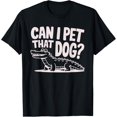 thumbnail image 1 of Camiseta divertida y sarcástica de cocodrilo que dice Can I Pet That Dog, 1 of 2
