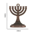 thumbnail image 5 of YIEMEEN 12 Tribes of Israel Menorah Jewish 7 Branch Candle Holder Keychain Jerusalem Temple Religious for Church Bag Pendant, 5 of 9