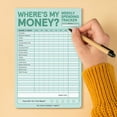 thumbnail image 6 of Where's My Money? Weekly Spending Tracker Budget Finance AF Planning Pad, Aqua, 6 of 6