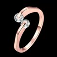 thumbnail image 2 of EOEMY 18K Rose Gold Plated Fashion Ring Aaa Zirconia Women B157-6, 2 of 7