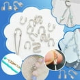 thumbnail image 5 of 200Pcs 304 Stainless Steel Wire Guardian Protectors 2 Size U Shape Wire Guard Loops Thread Protector for Necklaces Bracelets Beading Craft Making 0.7mm/1.6mm Hole, 5 of 5