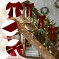 thumbnail image 4 of LmnLft 12PCS Red Velvet Bows for Christmas Tree, Garland Red Velvet Bow Ornaments for Christmastree with Gold Twist Ties for Tree Garland Wreath Indoor Outdoor Christmas Decor Xmas Decorations, 4 of 7