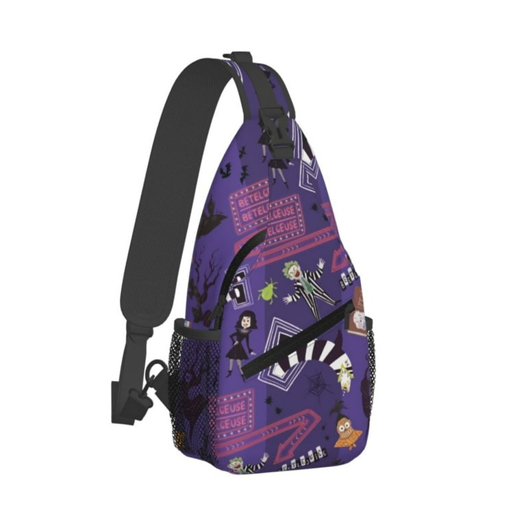 Beetlejuice Sling Backpack Travel Hiking Chest Bag Daypack