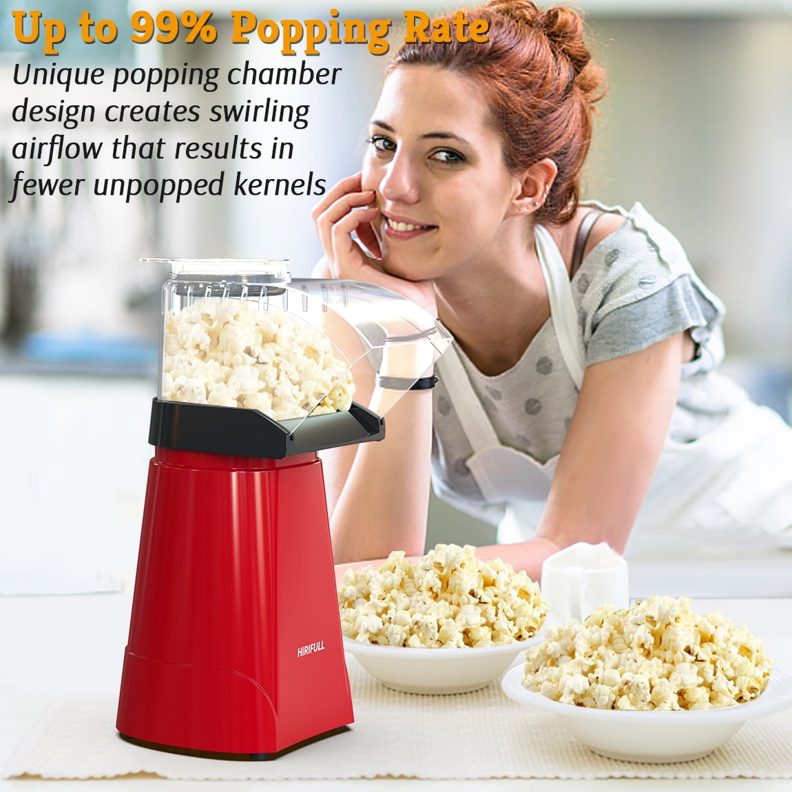 Easy Carry Electric Hot Air Popcorn Maker Retro Machine Cinema  Store,Supermarket,Restaurant Etc Home Gastronomic. From Lewiao0, $72.82