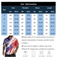 thumbnail image 3 of America 250 Years Button Down Shirts for Men American Flag Print Lapel Collar Short Sleeve Shirts Independence Day Patriotic Star Relaxed Fit Comfy T-Shirt, M, #01 White, 3 of 4