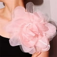 thumbnail image 2 of 10" Exaggerated Big Rose Flower Brooches and Pins for Women Dainty Large Organza Satin Fabric Floral Brooch Pin Lightweight Fashion Collar Dress Accessories Jewelry for Prom Masquerade Banquet, 2 of 6