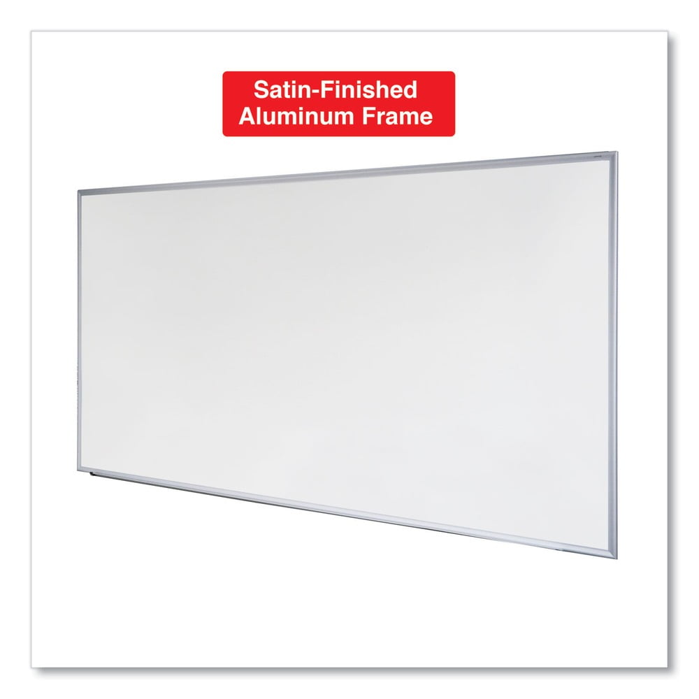 Universal Melamine Dry Erase Board, 72" x 48", Satin-Finished Aluminum Frame
