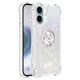 thumbnail image 2 of Funda para iPhone 16 Plus con Brillo Líquido Flotante, Purpurina, Parachoques y Anillo Giratorio Soporte, 2 of 5