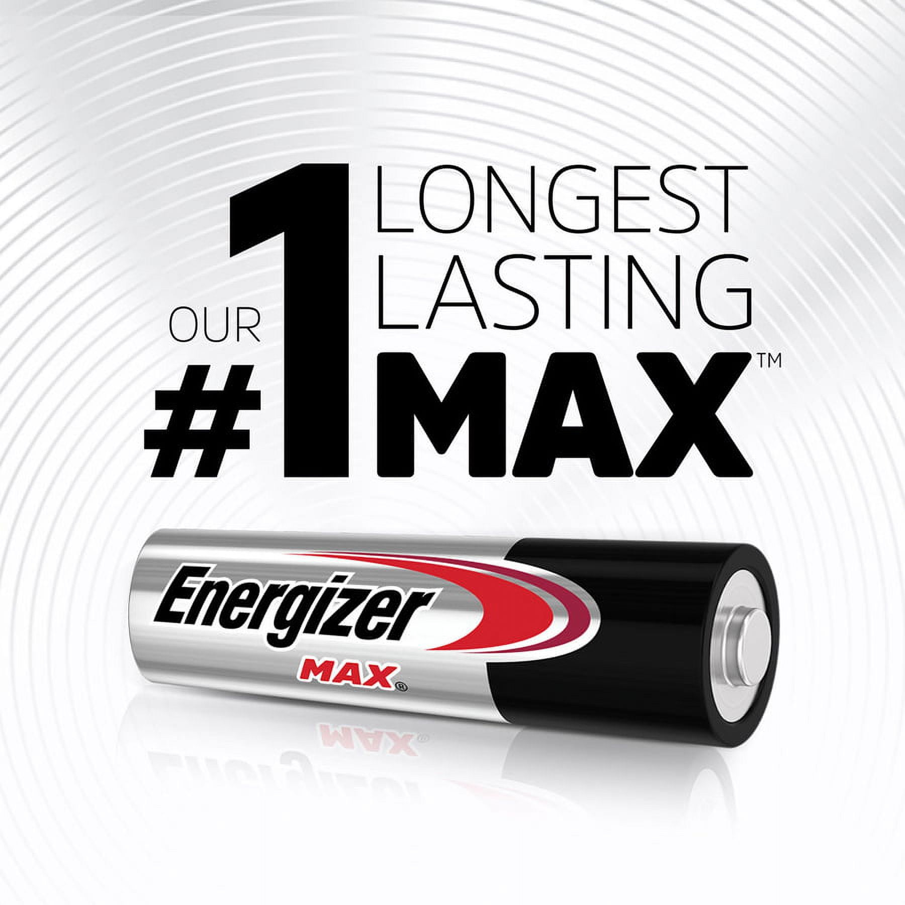 Alkaline Energizer 24 Pack Batteries, AA MAX