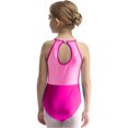 thumbnail image 2 of Eandarui Kids Girls Gymnastics Ballet Dance Leotard Bodysuit Shiny Rhinestones Figure Skating Costumes Hot Pink 12, 2 of 7