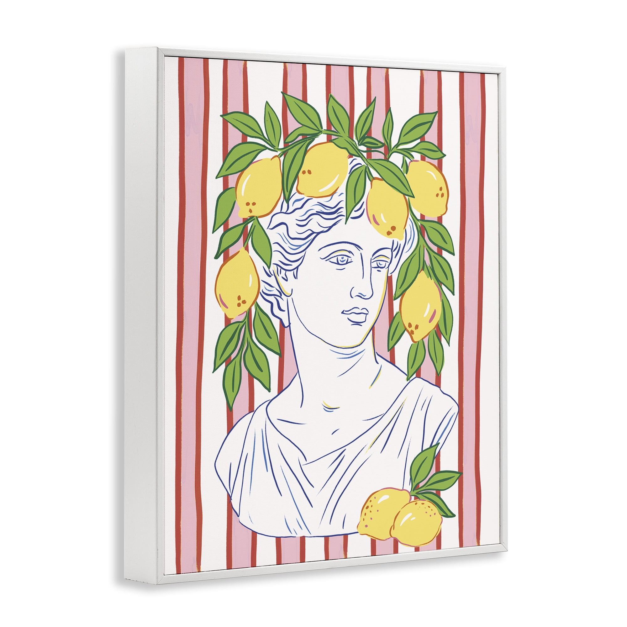 Stupell Industries La Limona Sculpture Face White Framed Giclee Art, design by Radhika Modi