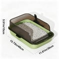 thumbnail image 3 of Semi-Enclosed High-Walled Cat Litter Box with Scoop (Anti-Scatter Design), 3 of 7