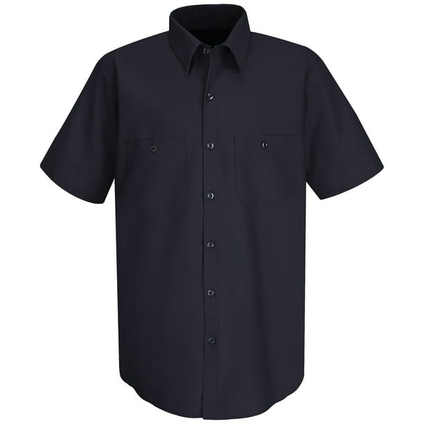 Red Kap - Red Kap® Men's Short Sleeve Wrinkle-Resistant Cotton Work Shirt - Walmart.com