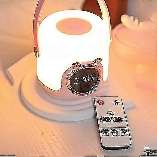 Cute Pet Portable Clock Lamp Home Intelligent Remote Control USB Charging Digital Display Alarm Clock Eye Protection Atmosphere Night Light