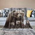 thumbnail image 2 of Chilfamy Bear Cubs Soft Cozy Printed Blanket & Throw for All Seasons - Lightweight Flannel Blanket for Bed, Travel, and More 40x50in, 2 of 6