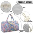 thumbnail image 4 of Garronmavis Large Quilted Duffle Bag for Women, Star Moon Pattern Weekender Bag Overnight Travel Carry On Tote, Gym Dance Bag with Zipper Pockets, 4 of 4