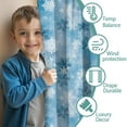 thumbnail image 3 of Blackout Kids Curtains,Light Blue Christmas Snowflake Pattern Childrens Insulated Curtains Set Of 2,Bedroom Essentials,Toddler Room Decor 42"x84", 3 of 5