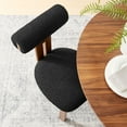 thumbnail image 3 of Modway Torian Boucle Fabric Dining Chair Set of 2, Walnut Black, 3 of 10