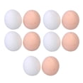 thumbnail image 2 of MasteelfCA 10 Pcs Oeufs Artificiels Faux Oeufs de Poule Réalistes Jouets Éducatifs Bricolage pour Enfants pour Peinture Graffiti (5 Pcs Blancs et 5 Pcs Rouges), 2 of 7