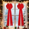 thumbnail image 4 of Christmas Tree Decorations Red Flocking Bow Christmas Tree Hanging Christmas Decoration Large Velvet Bow Hanging Decoration Christmas Tree Stand, 4 of 9