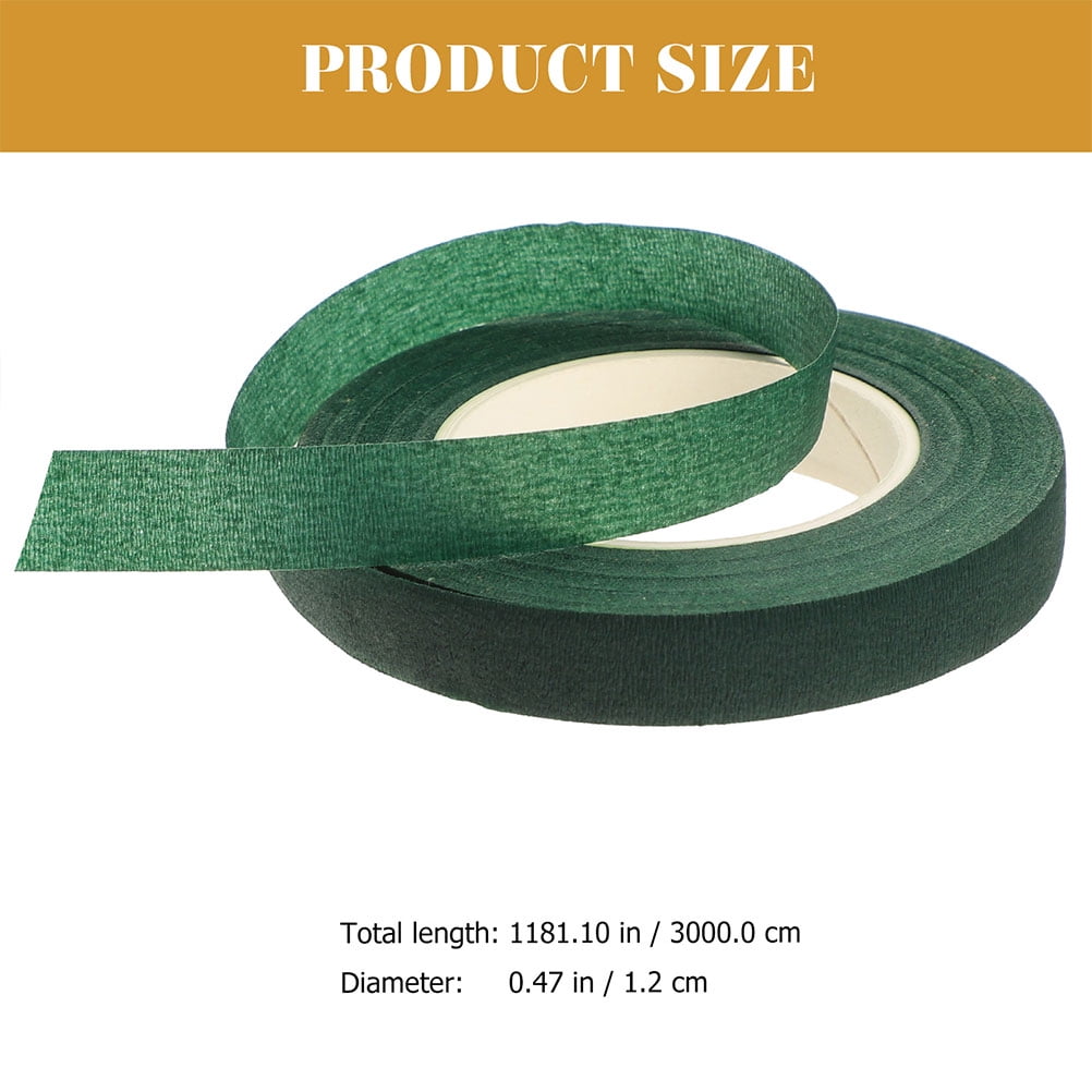 BESTYASH Floral Stem Wrapping Tape Green Stretchy Floral Tape for DIY Flower Bouquet Arrangement
