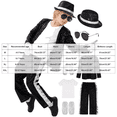 thumbnail image 2 of Huioutfit Kids Outfits for Boys 80s 90s Stage Party Role Play Jacket + Pants+ Hat + Glasses + Gloves (Black,4-5 Years), 2 of 5
