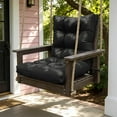 thumbnail image 6 of Kimunuk Outdoor Chair Cushions Set of 4, 42 x 21 x 5 in Non Slip Porch Swing Cushion Seat Back Cushions with Ties for Indoor Patio Rocking Chair, Black, 6 of 8