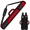 Red, variant on Grey 2x2 Pool Cue Case, Holds 2 Sticks, Polyester Carry Bag with Accessory Pockets