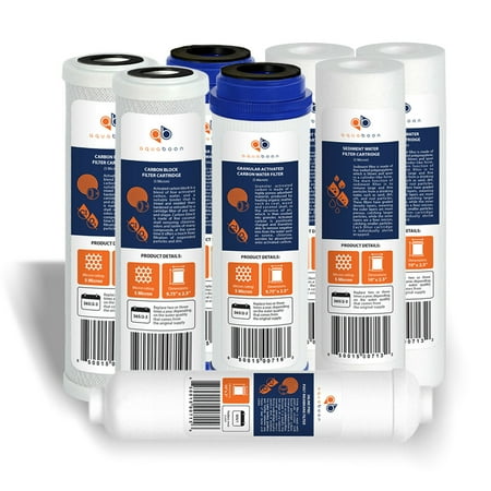 

5 Stage Reverse Osmosis System Replacement Filter Set RO Cartridges (8 pcs)