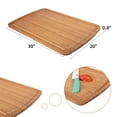 thumbnail image 3 of Amkui 30 x 20Inch Extra Large Bamboo Stove Top Cover Cutting Board for Kitchen, 3 of 10