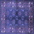 thumbnail image 1 of Ahgly Company Machine Washable Indoor Square Oriental Blue Industrial Area Rugs, 6' Square, 1 of 4