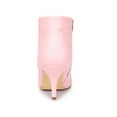 thumbnail image 2 of BLISSFUL STEP Women's Pointed Toe Zipper Stiletto Heels Ankle Boots Pink 5.5, 2 of 8