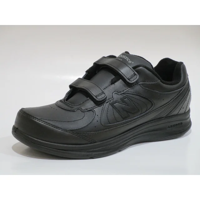 New Balance Made in USA Men's 577 V1 Hook and Loop Walking Shoes, Black