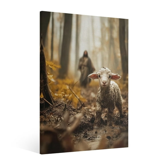 Vintage Jesus Canvas Wall Art Paint Framed, Jesus Pictures Canvas Print Posters Wall Decor, Christian Christmas Wall Art Home Decor for Living & Prayer Room Wall Decor Framed