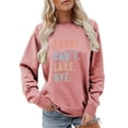 thumbnail image 2 of Unir Women's Sorry Can't Lake Bye Graphic Crewneck Sweatshirt Oversized Long Sleeve Lake Lover Layering Pullover Top 1PC S-XXL Plus Size Friendly, 2 of 4