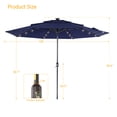 thumbnail image 4 of ACEGOSES 10ft LED 3 Tiers Patio Market Umbrella Outdoor with Ventilation for Garden, Deck and Pool,Navy Blue, 4 of 6