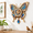 Butterfly, variant on 3d Wooden Puzzles For Adults Gray Wolf Design Clock Model Kit With Pendulum